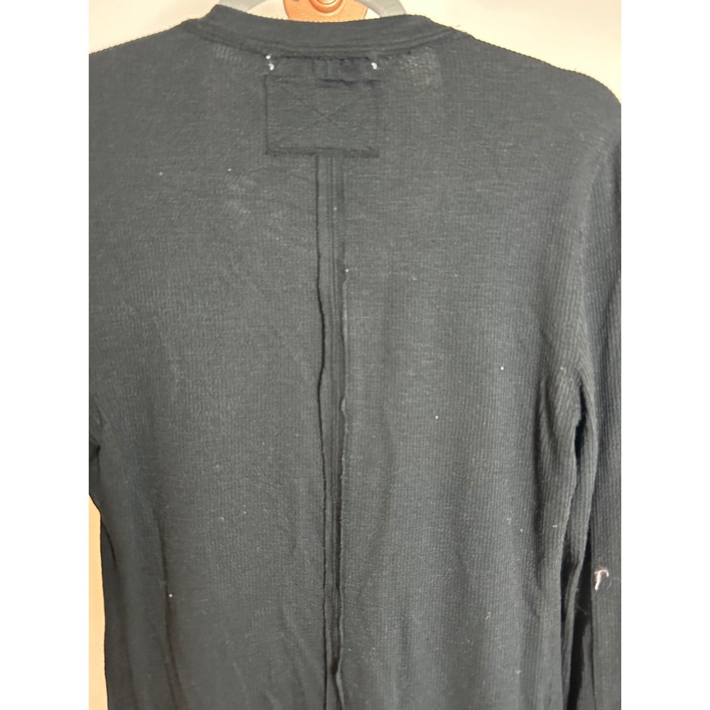 Free People We The Free Black Thermal Knit Longline Button Front Cardigan Small - Picture 6 of 6